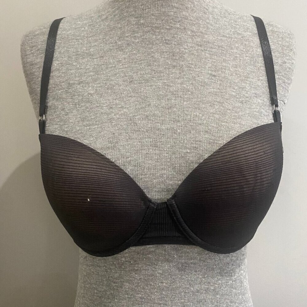 Natori 732127 Contour Underwire Bra Sz 34D Black
